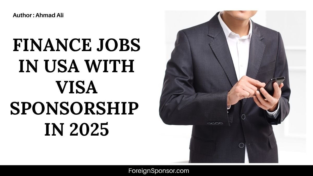 Finance Jobs in USA with Visa Sponsorship