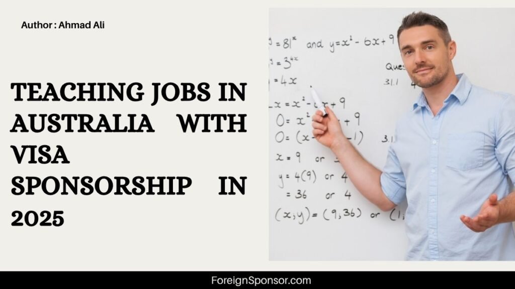 Teaching Jobs in Australia With Visa Sponsorships in 2025
