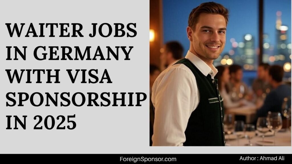 Waiter Jobs in Germany with Visa Sponsorship in 2025