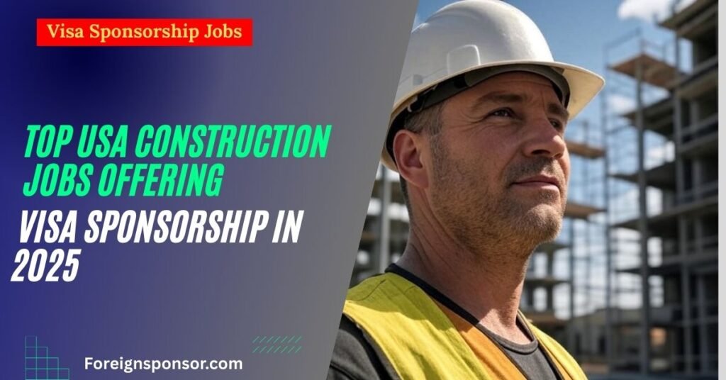 Top USA Construction Jobs Offering Visa Sponsorship in 2025