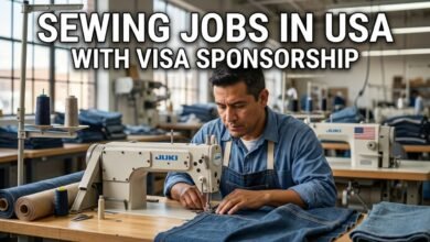 Sewing Jobs in USA with Visa Sponsorship