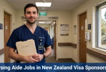 Nursing Aide Jobs in New Zealand male nursing aide holding a care file in a New Zealand aged-care facility corridor