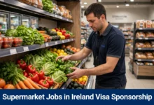 Supermarket Jobs in Ireland male supermarket worker arranging fresh vegetables on a store shelf