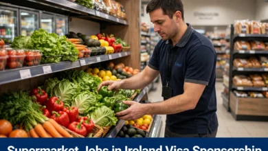Supermarket Jobs in Ireland male supermarket worker arranging fresh vegetables on a store shelf